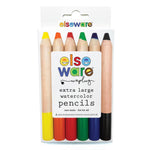 Extra Large Watercolor Pencils - 6 Eco-Friendly Colors
