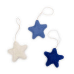 BLUE Jumbo Bright Stars Holiday Eco Wool Ornament