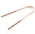 Stainless Steel Tongue Scraper – Silver or Rose Gold