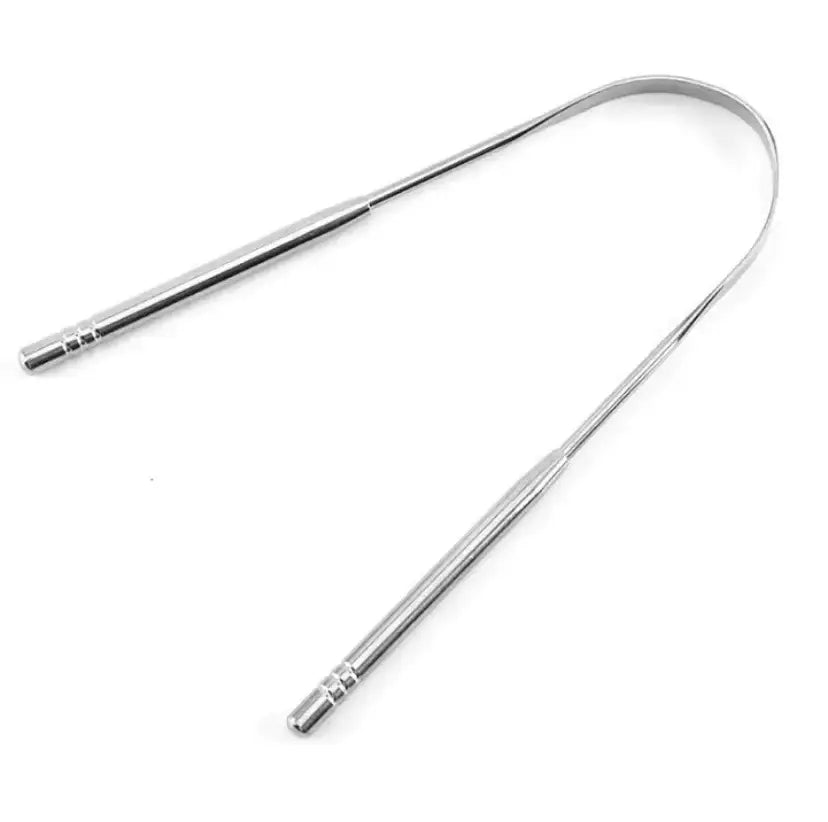 Stainless Steel Tongue Scraper – Silver or Rose Gold