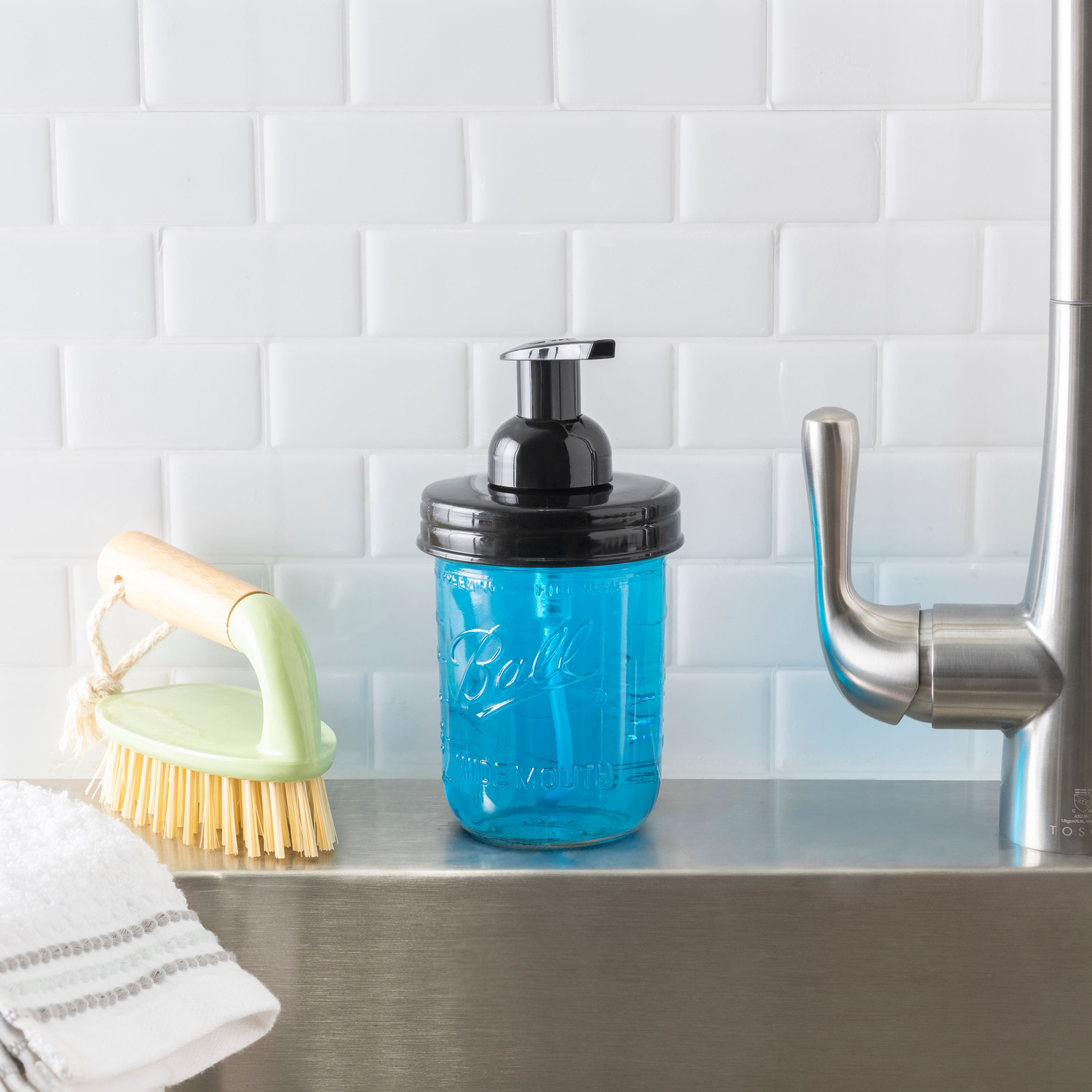 Wide Mouth Mason Jar Foaming Soap Dispenser