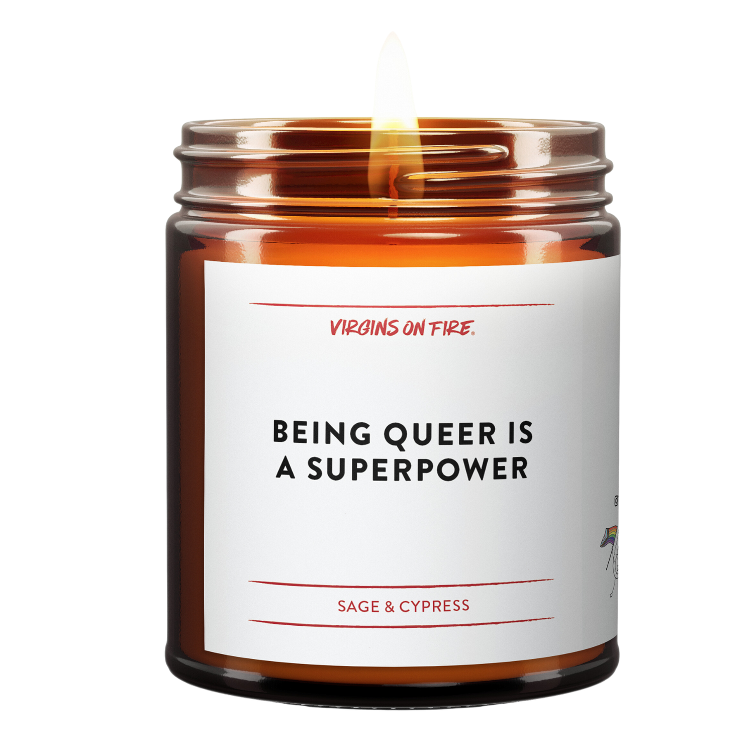 🌈 BEING QUEER IS A SUPERPOWER (Sage & Cypress) Candle