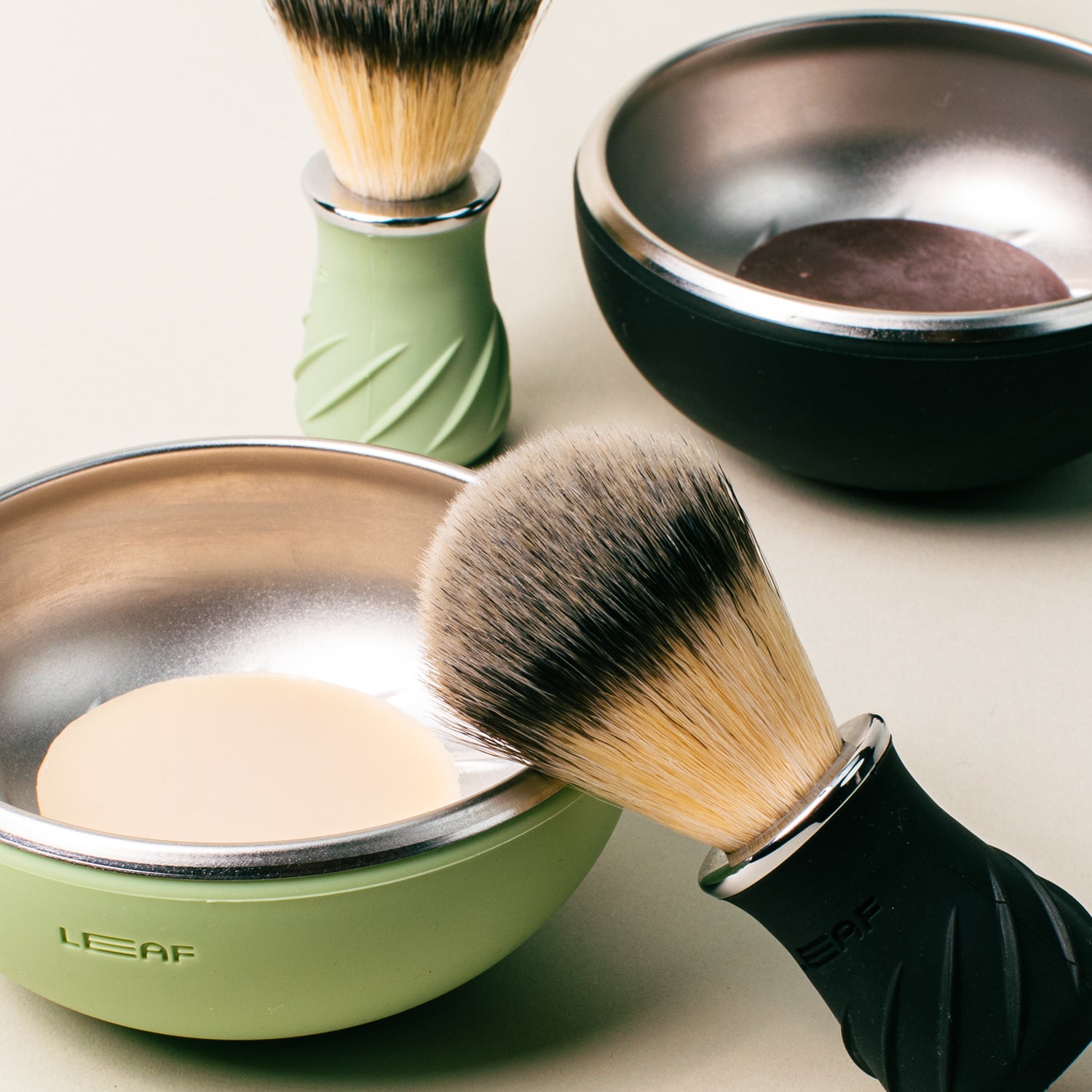 Leaf Shave Bowl & Brush Set