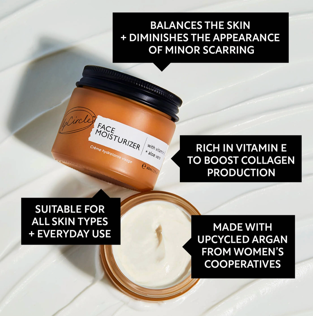 Face Moisturizer with Vitamin E + Aloe Vera - Eco Day Cream