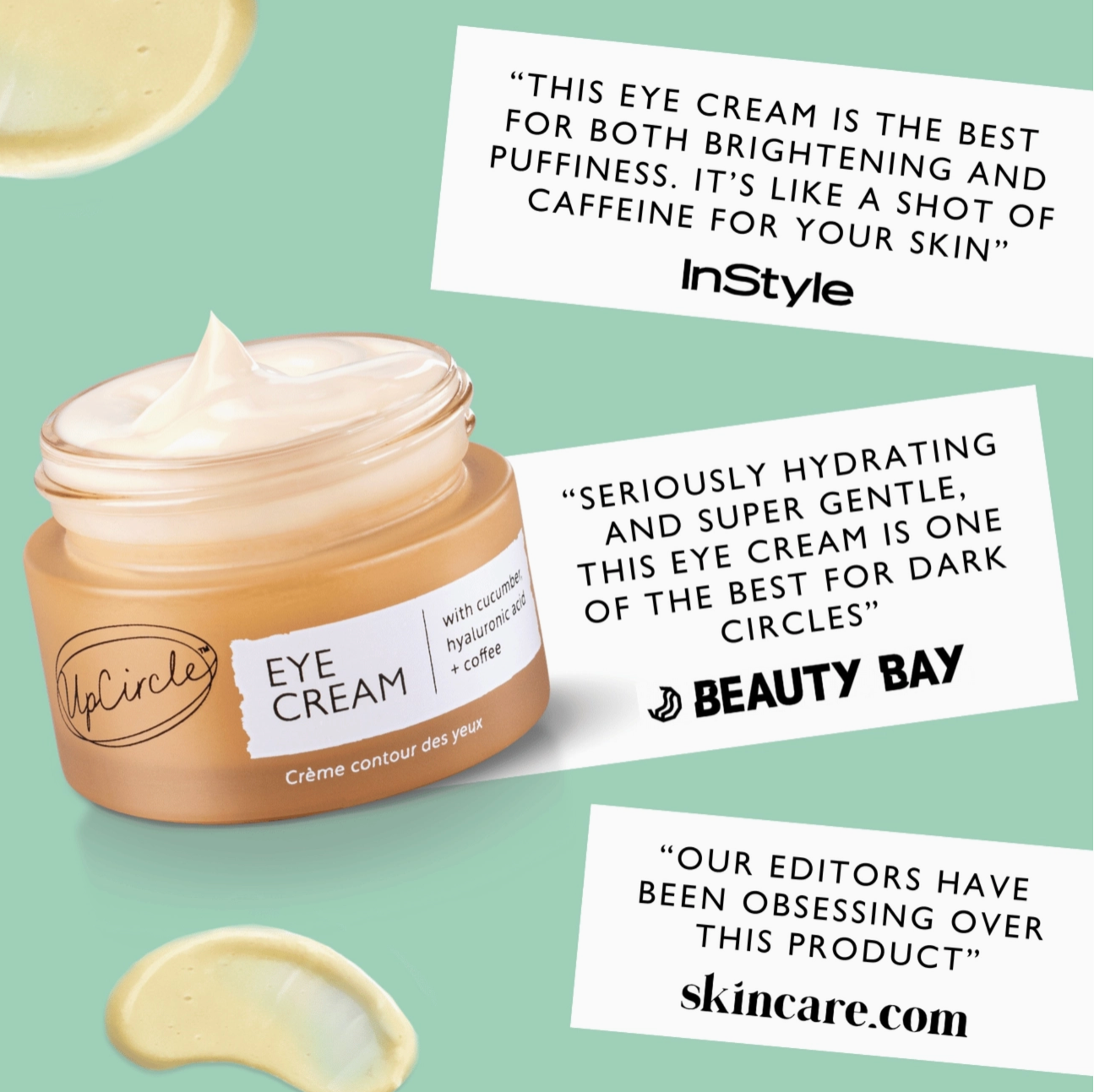 Vegan Hydrating Eye Cream with Hyaluronic Acid + Coffee Oil