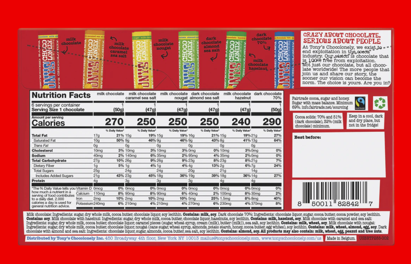 Tony's Chocolonely Chocolate Tasting Pack