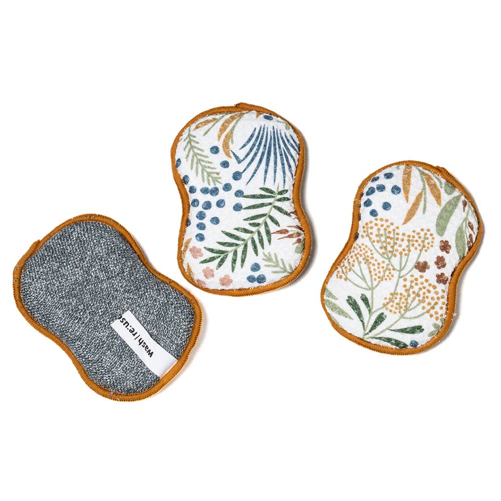 RE:Usable Sponge Set (3-Pack) - Multi Leaf in Gold