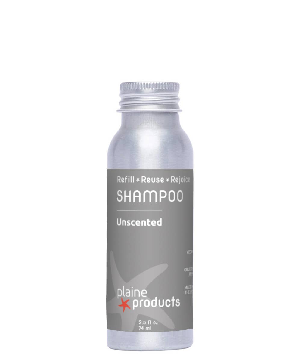Refillable Travel Shampoo - 2.5 oz | Zero Plastic, TSA-Friendly