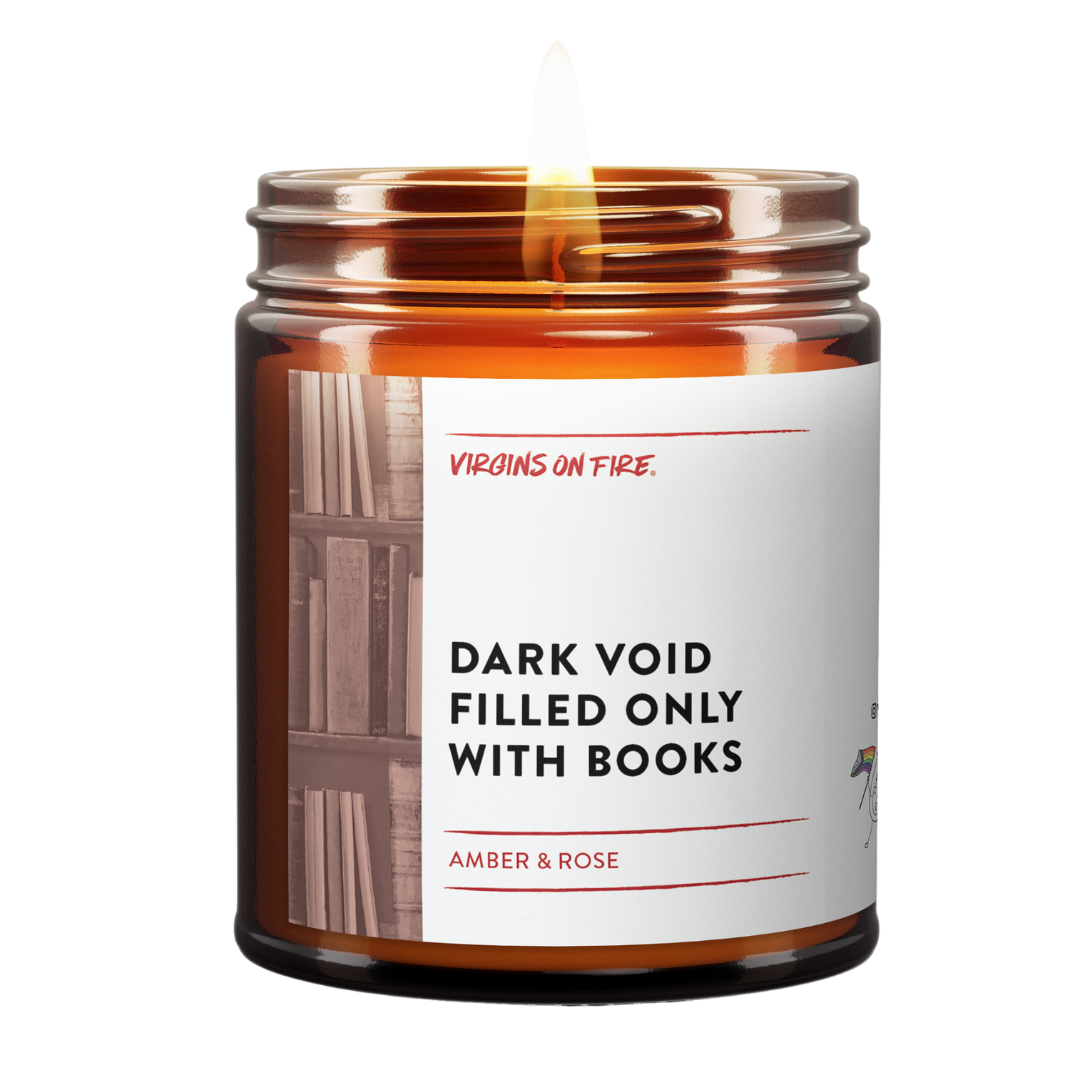 📚 DARK VOID FILLED ONLY WITH BOOKS (Amber & Rose) Candle