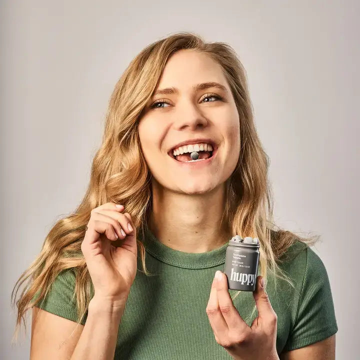 Huppy Toothpaste Tablets - Box with Refillable Tin
