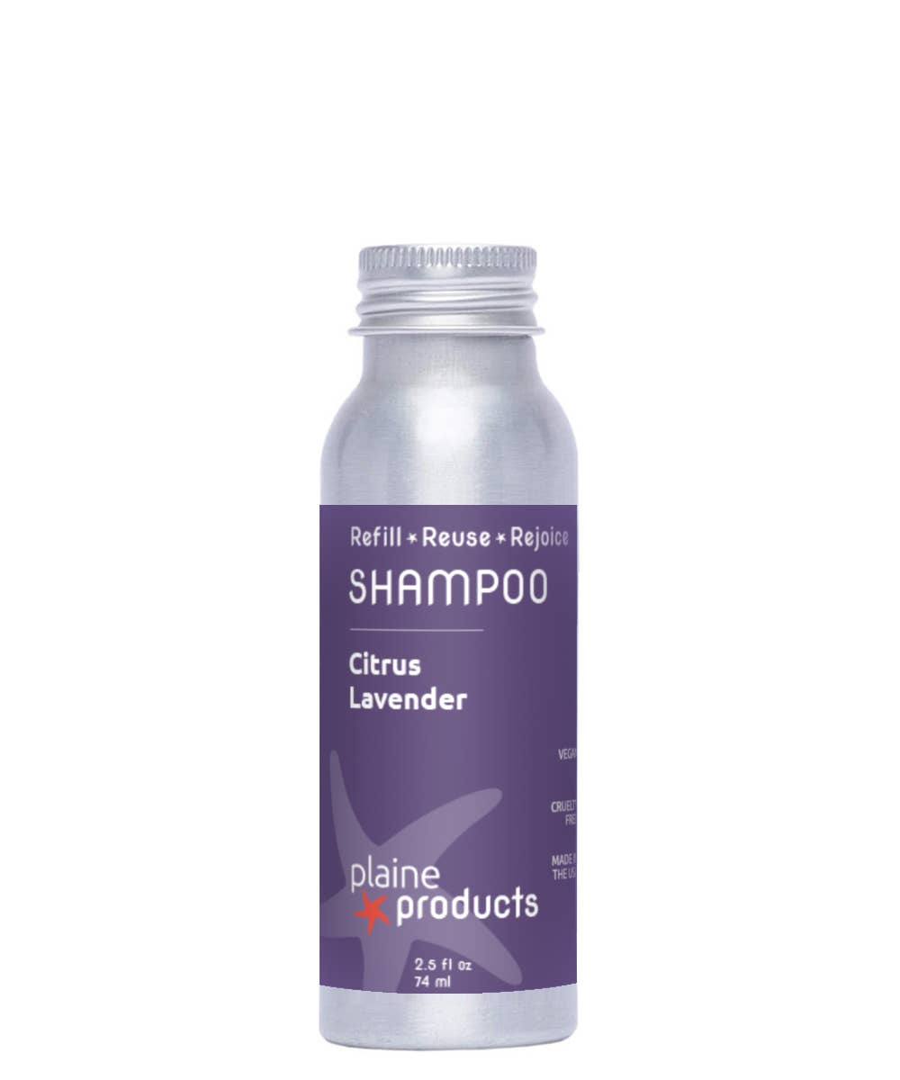 Refillable Travel Shampoo - 2.5 oz | Zero Plastic, TSA-Friendly