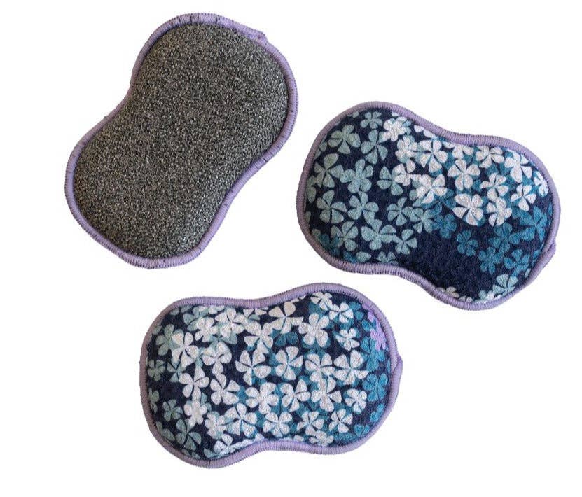 Reusable Sponges (Set of 3) - Hydrangea